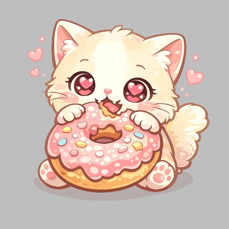 Kätzchen mit Donut