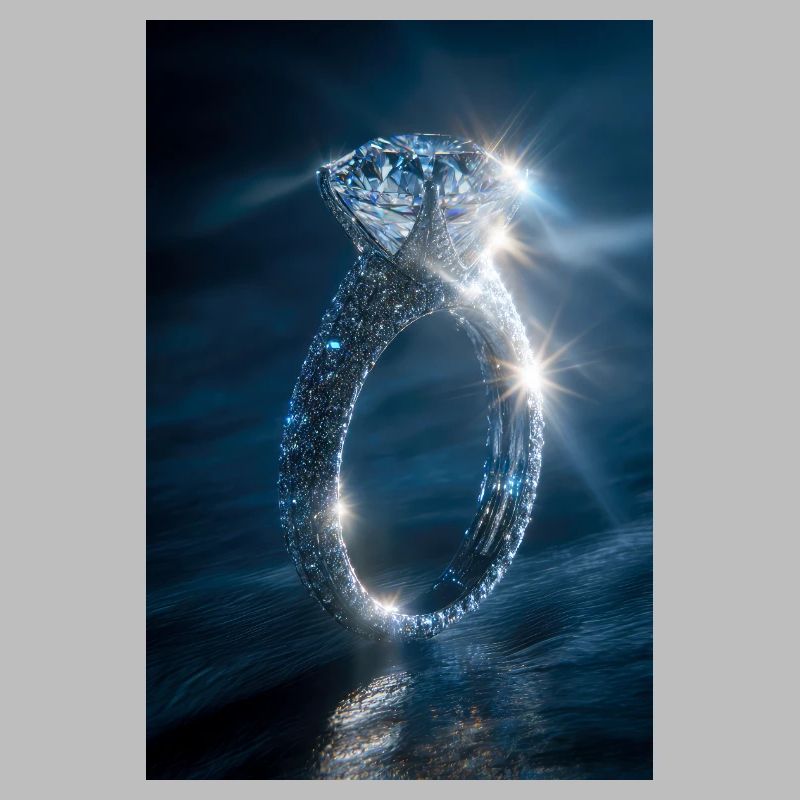 Éclat de bague en diamant