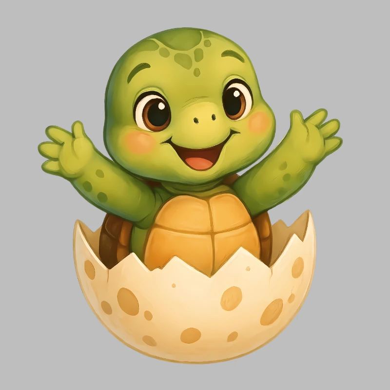 Small turtle hatching