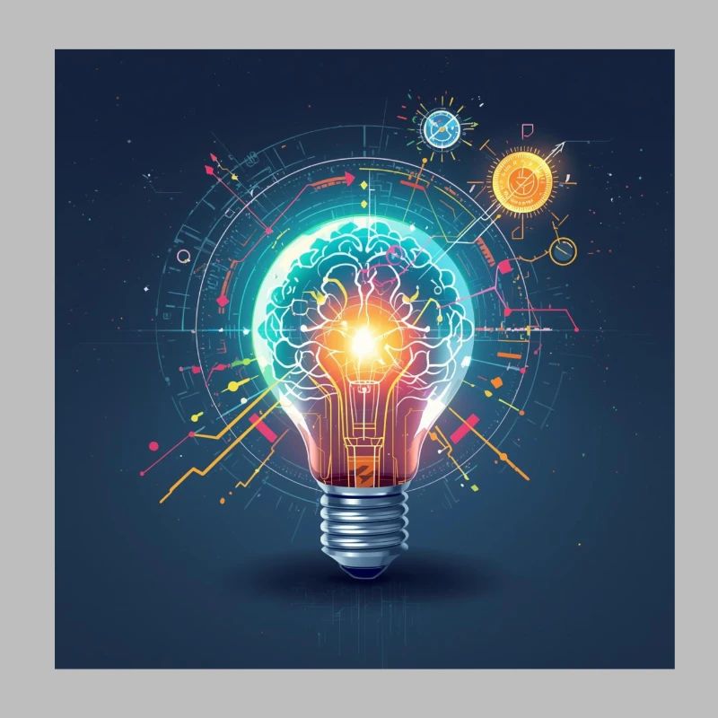 Neon Brain Lamp Innovation