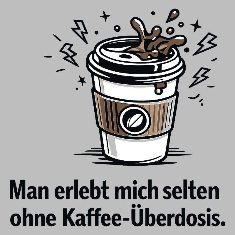 Kaffee-Überdosis Spruchbecher