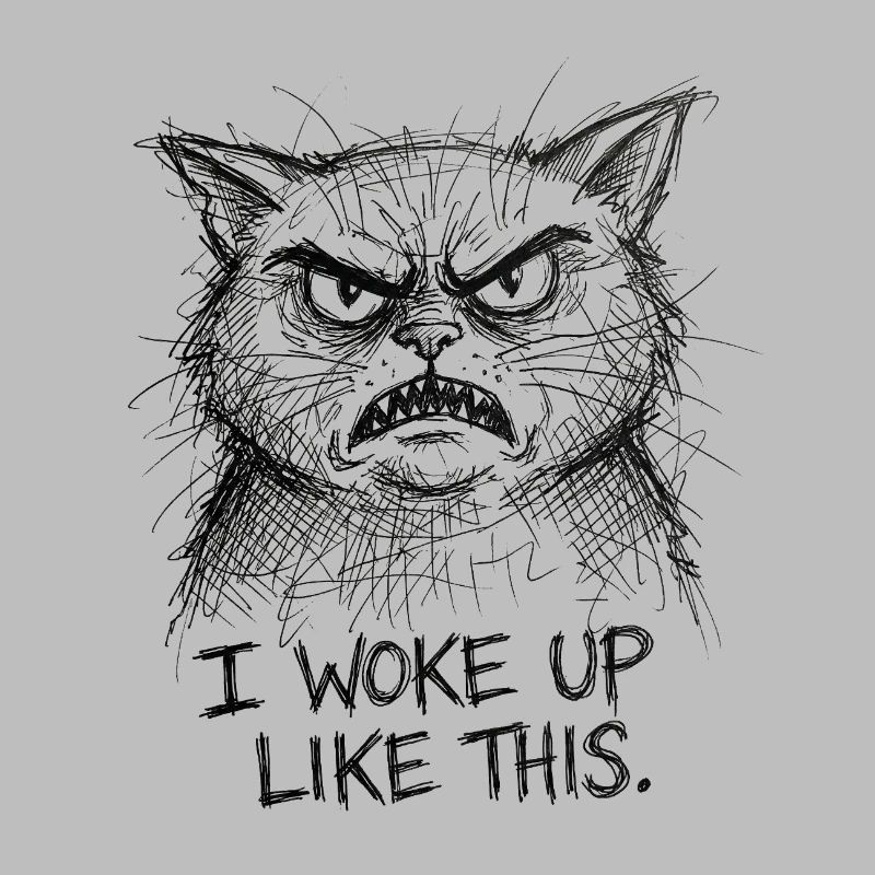 Wütige Katzen-Scribble