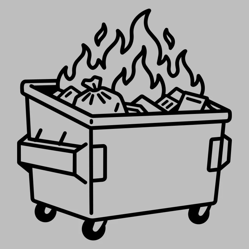 Müllcontainer-Feuer