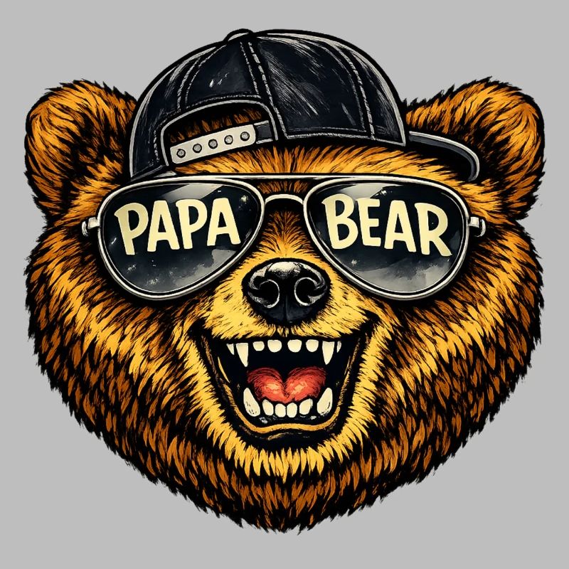Papa Bear Sunglasses Cap Design