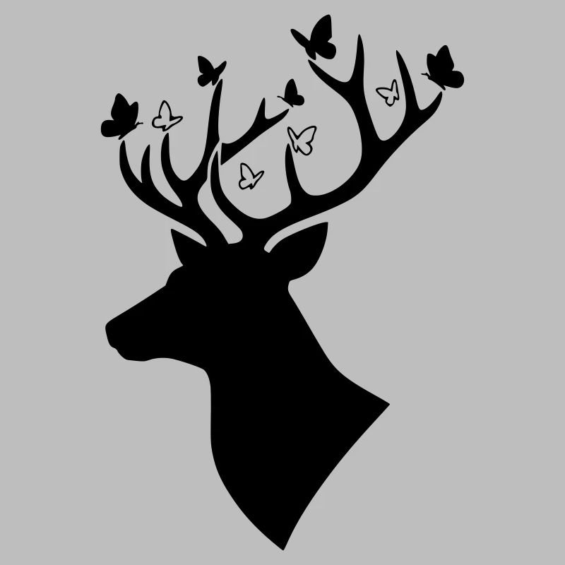 Logo de la nature du papillon cerf