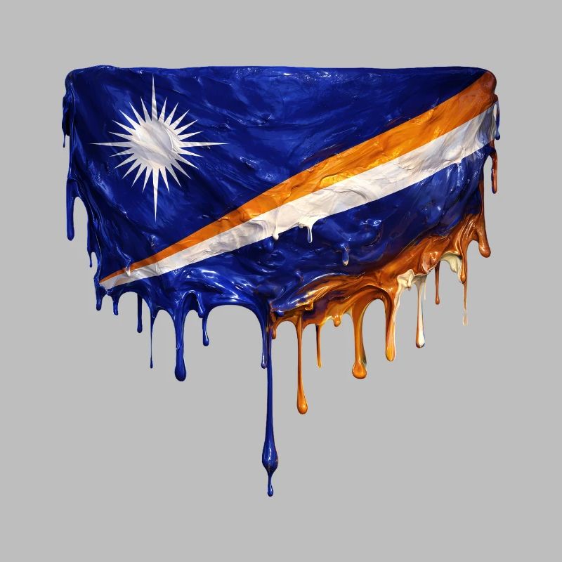 Drapeau dégoulinant des îles Marshall