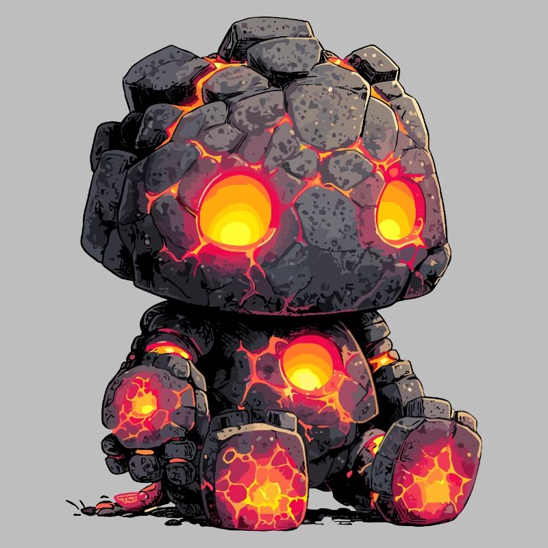 Enfant Héros de Pierre Golem de Lave