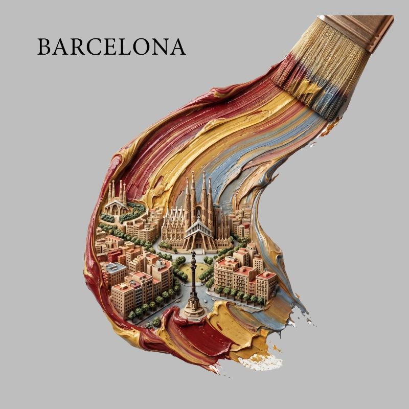 Barcelona im Farbwirbel