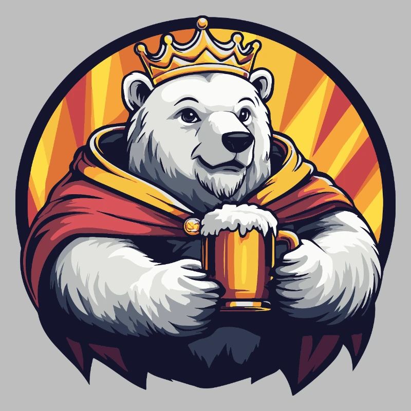 Eisbär Bier Lustig
