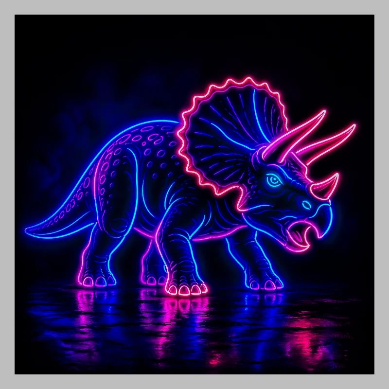 Neon Triceratops Neon Light