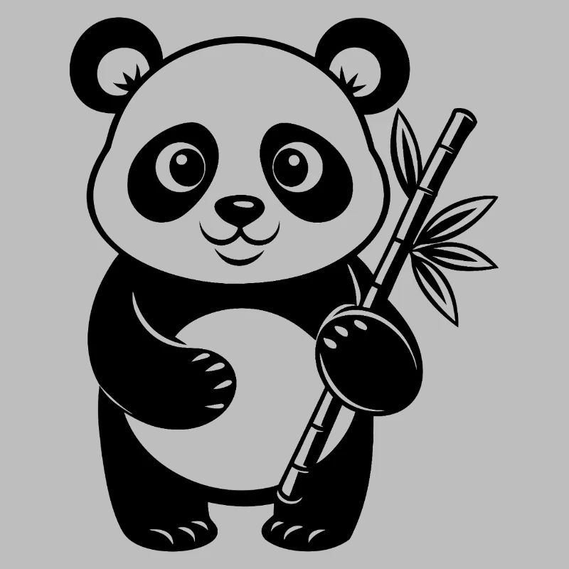 Panda avec bambou