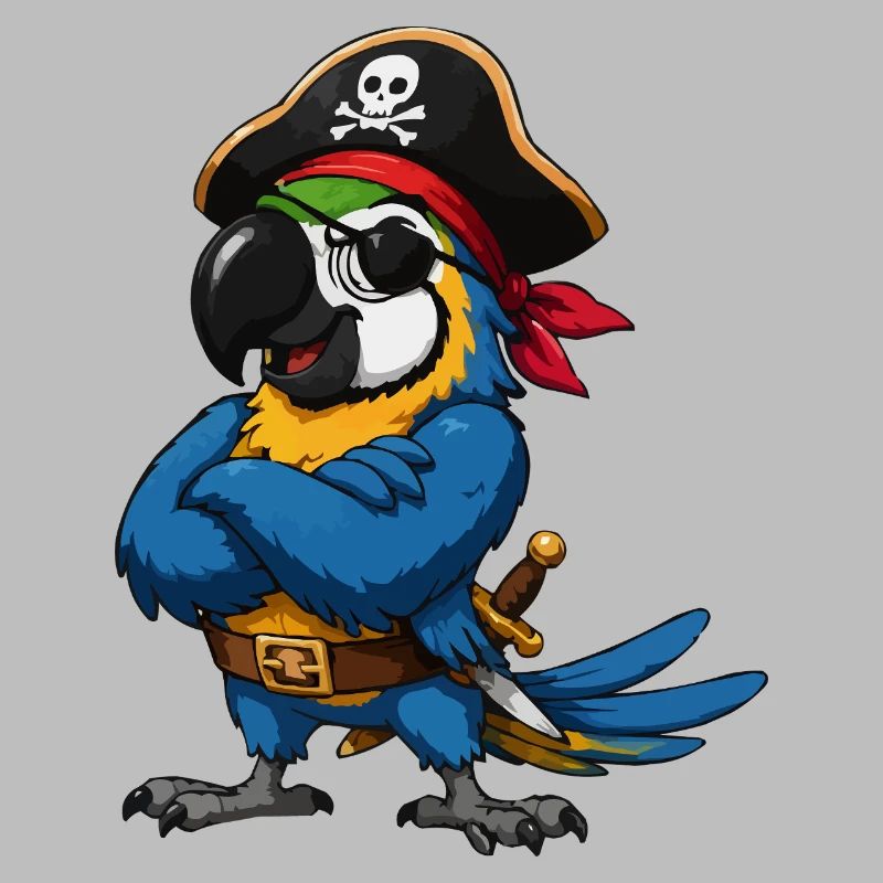 Oiseau pirate avec cache-œil