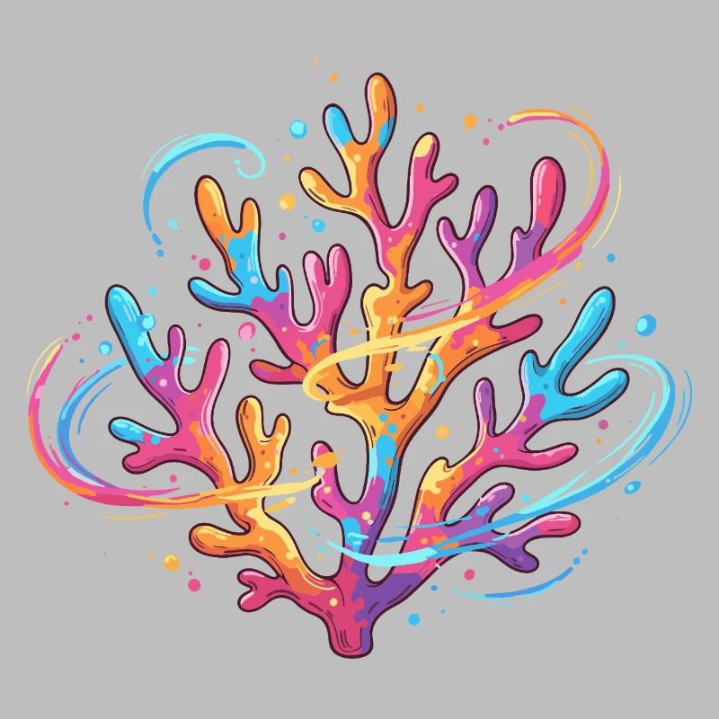 Motif coloré de corail