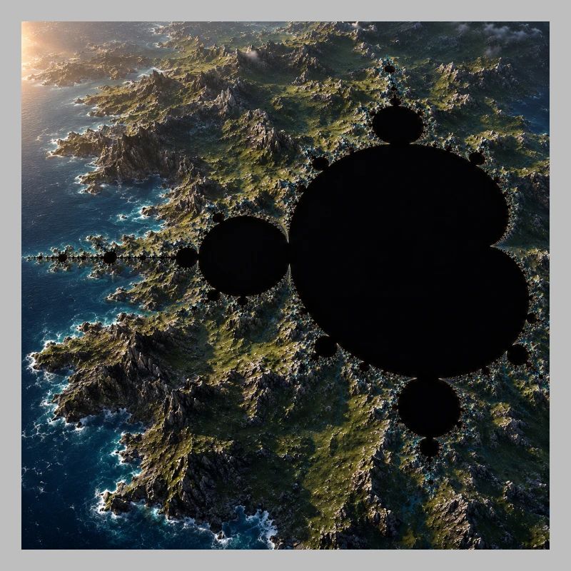 Fractale marine au-dessus de la côte