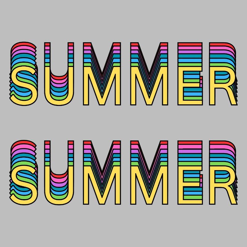 Sommer Regenbogen Schrift