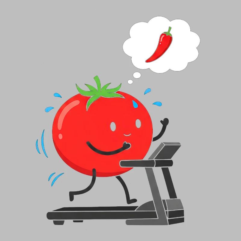 Tomate sur tapis de course