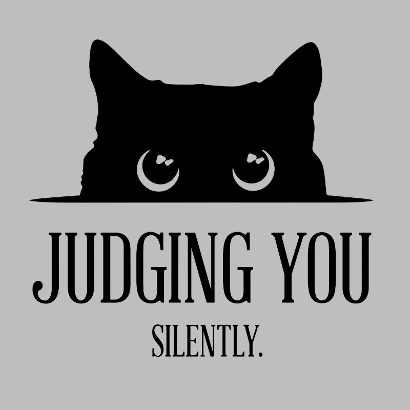 Black Cat Judging You Silently