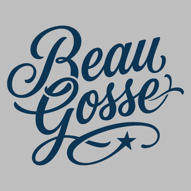 Beau Gosse Script Bleu