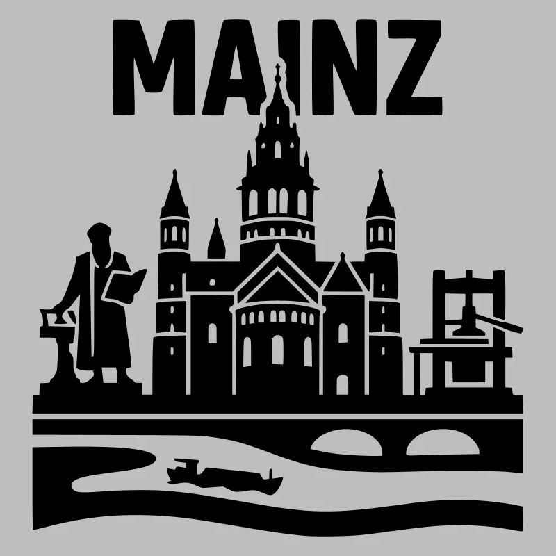 Mainz Silhouette Wahrzeichen