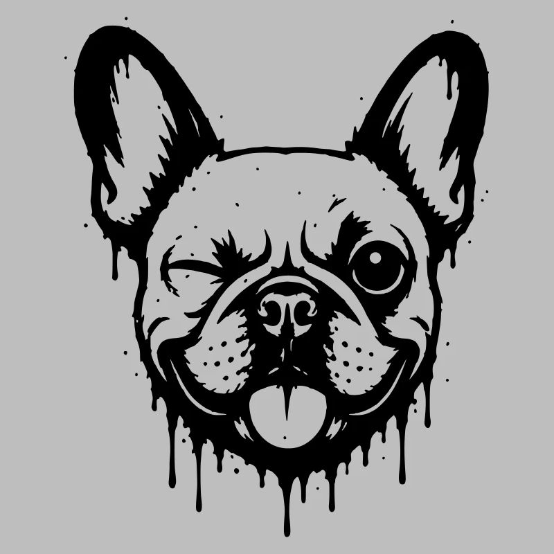 Freche Bulldogge mit Zwinkerblick