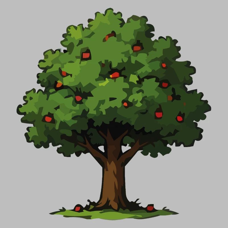 Apple tree in forest style