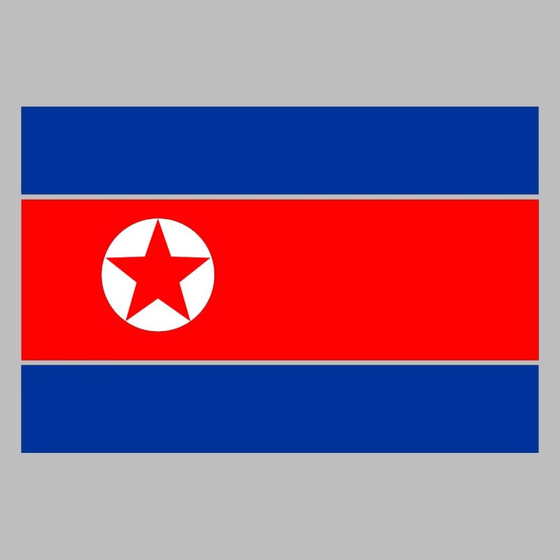 Drapeau du logo de la Corée du Nord Drapeau nord-coréen