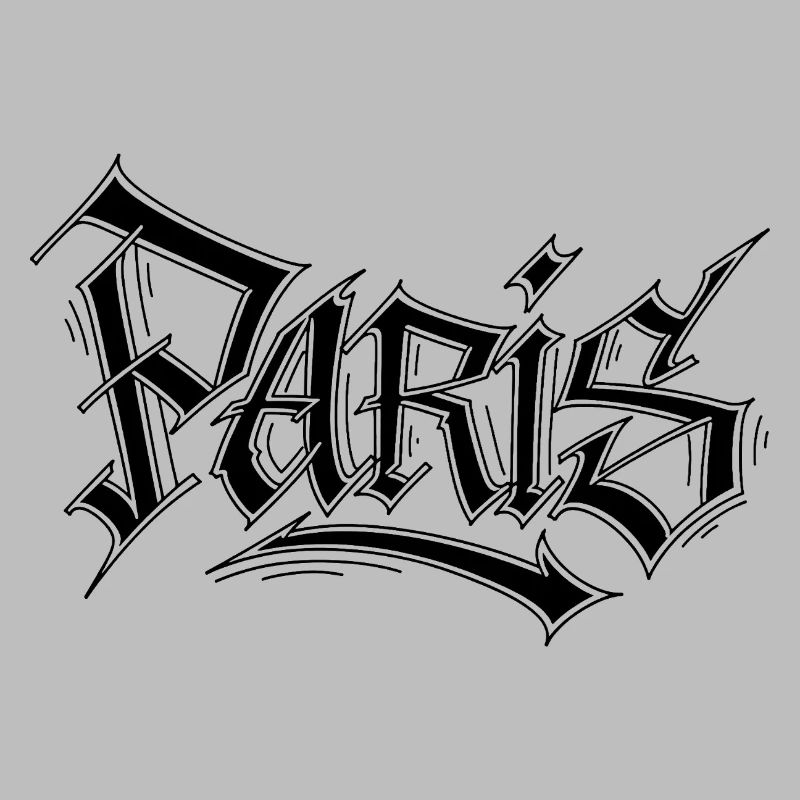 Graffiti-style lettering Paris