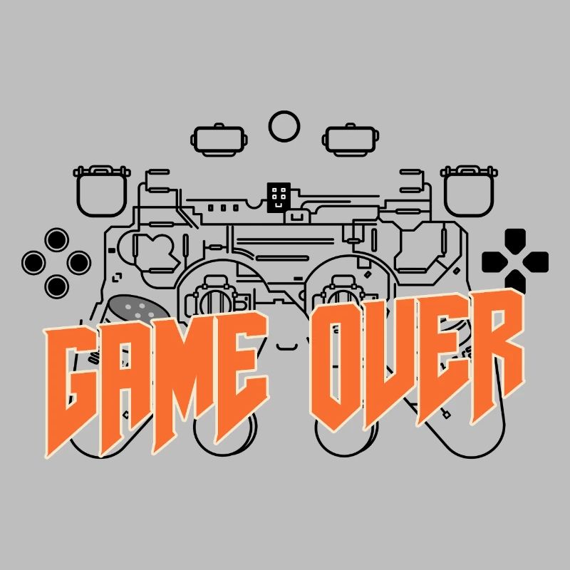 Game Over Rétro Orange Bold