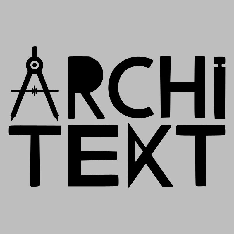 Architekt Schriftzug mit Zirkel