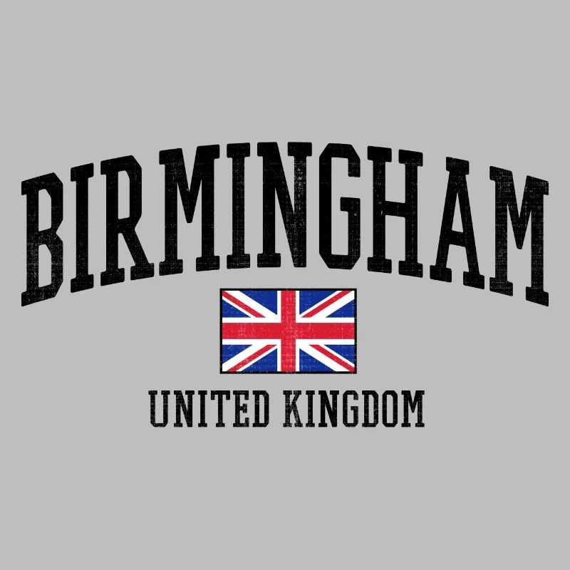 Conception de Birmingham avec drapeau britannique