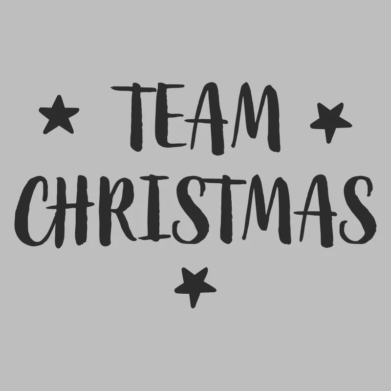 Team Christmas Schriftzug mit Sternen