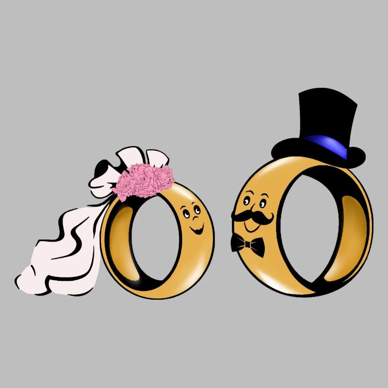 Duo de bagues de mariée Amour