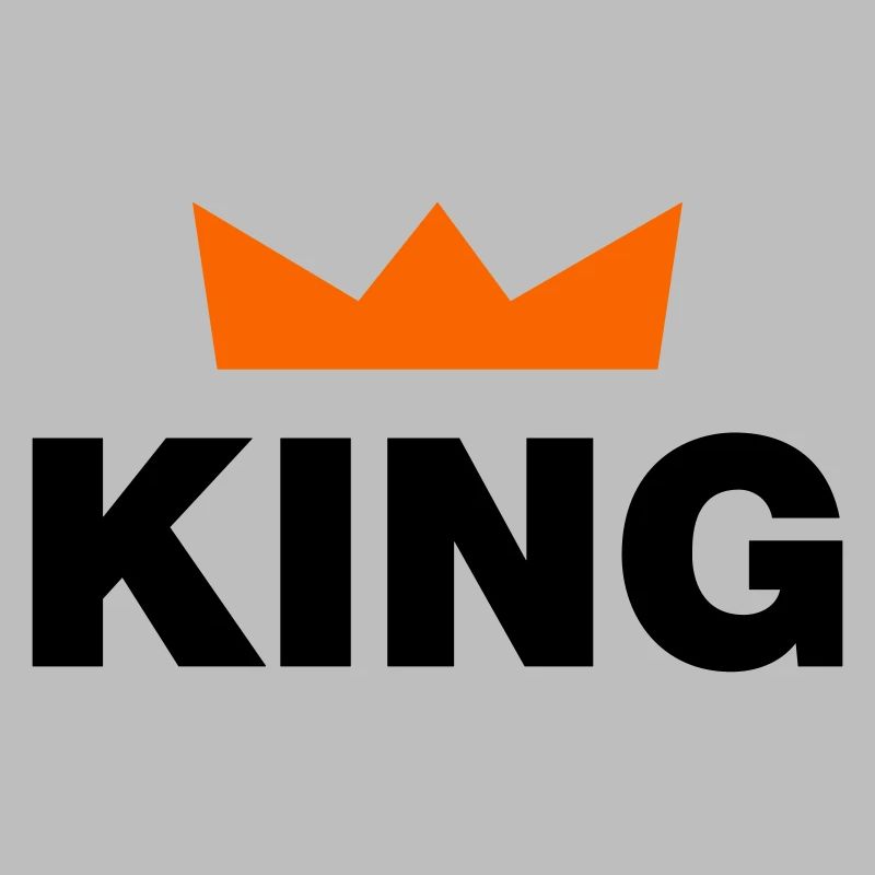 King mit Krone / 2 Farben