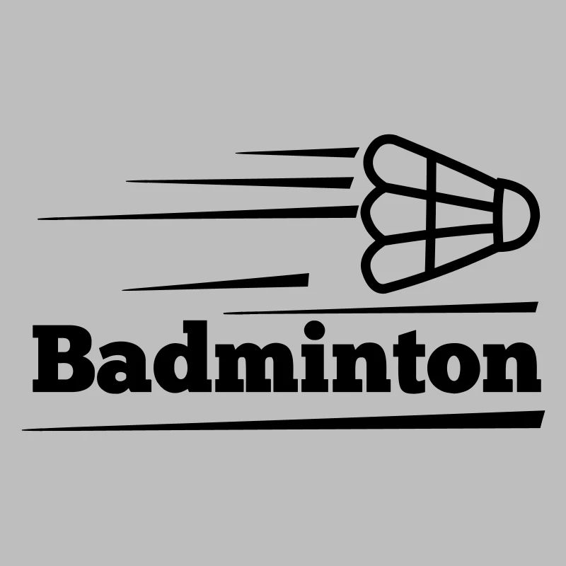 Badmintontext mit überfliegendem Shuttle