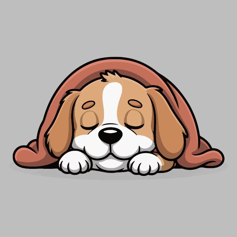 Sleeping Beagle Soft Toy