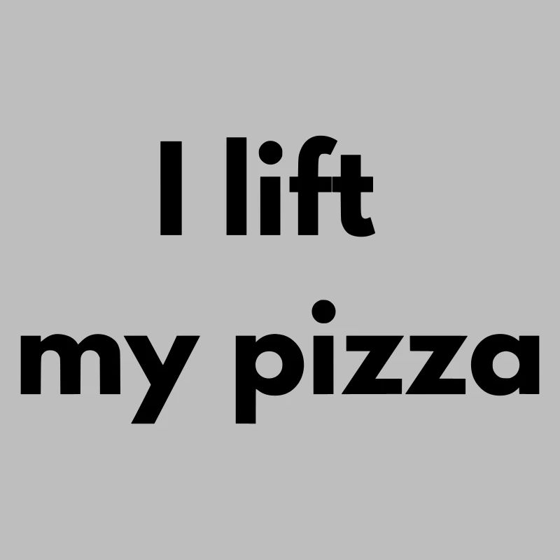 Ich hebe meine Pizza hoch