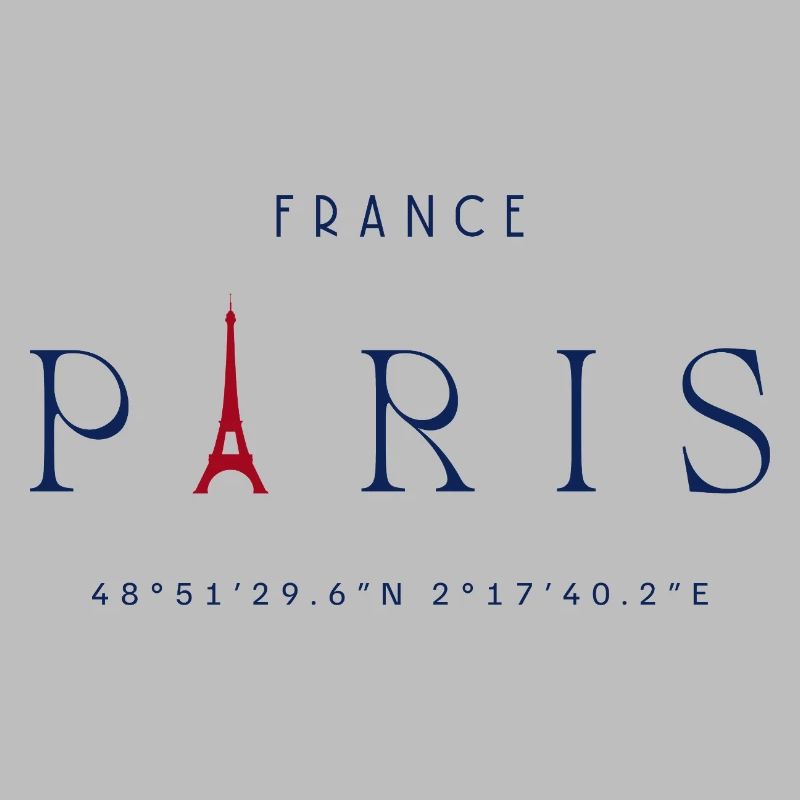 Pariser Blauer Eiffelturm Rot