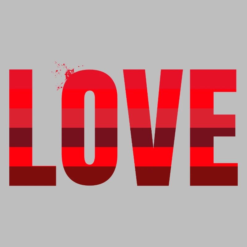 L’amour dans le design à rayures rouges