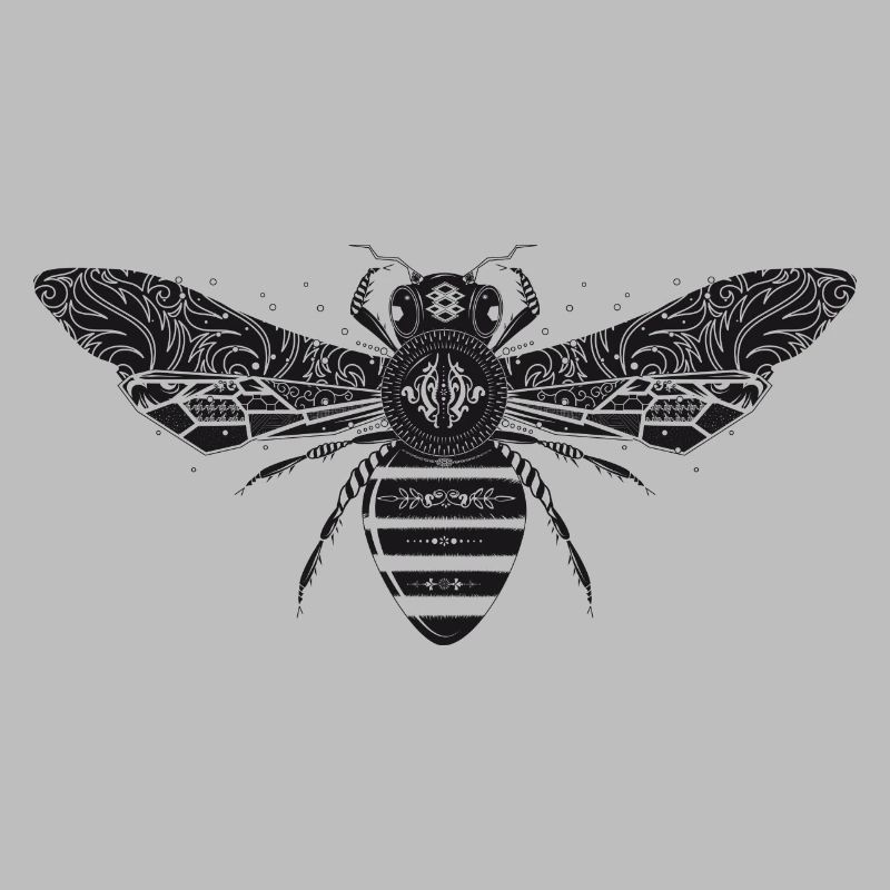 artfully designed bee