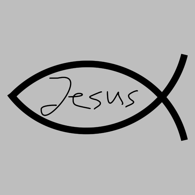 Jésus poisson noir Ichthys poisson poisson poisson