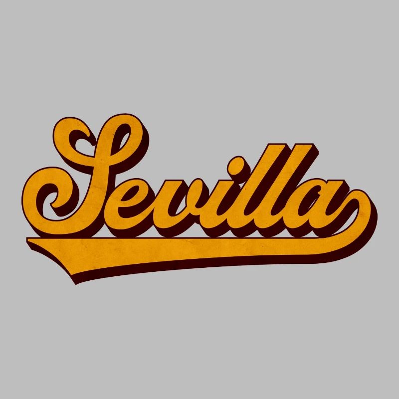 Sevilla Retro Script Gelb
