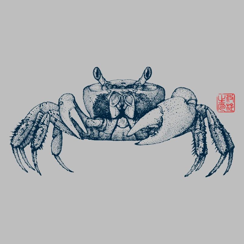 Winker crab with kanji stamp