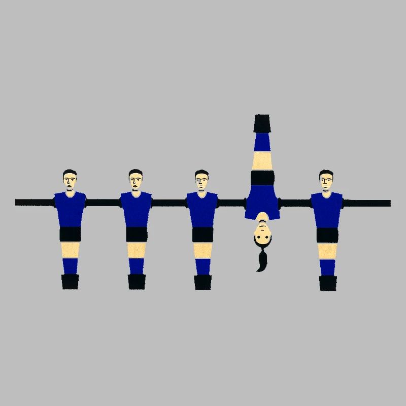 Stylized Blue Figures