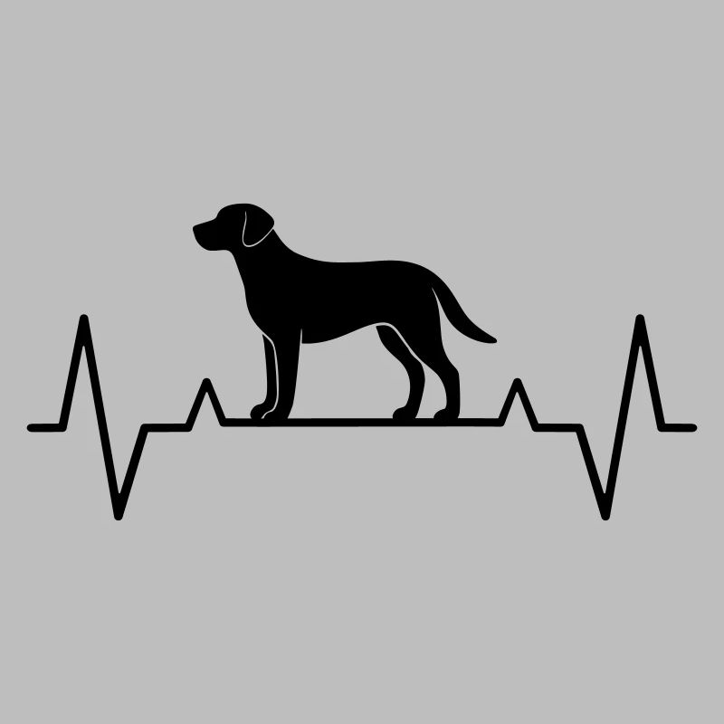 Geschenkidee Hundemama Labrador Herzschlag EKG