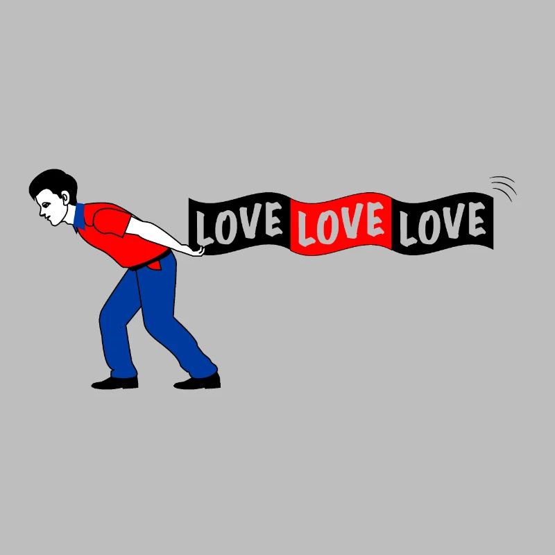 Man pulls LOVE banner
