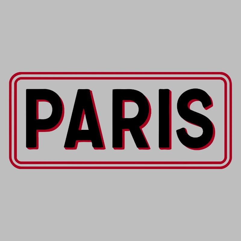 Pariser Red-Frame-Typografie