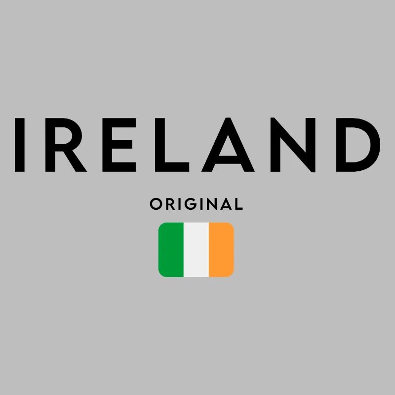 Drapeau de l’Irlande, design minimaliste élégant