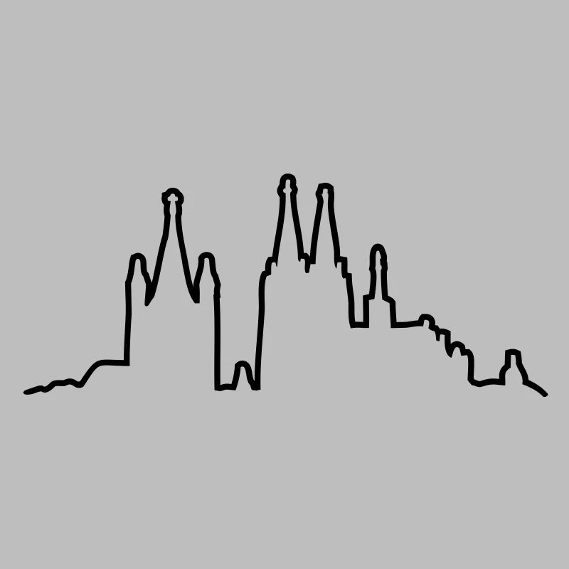 Kölner Skyline Kontur