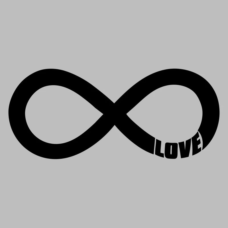 Infinity Love Symbol – Schwarz