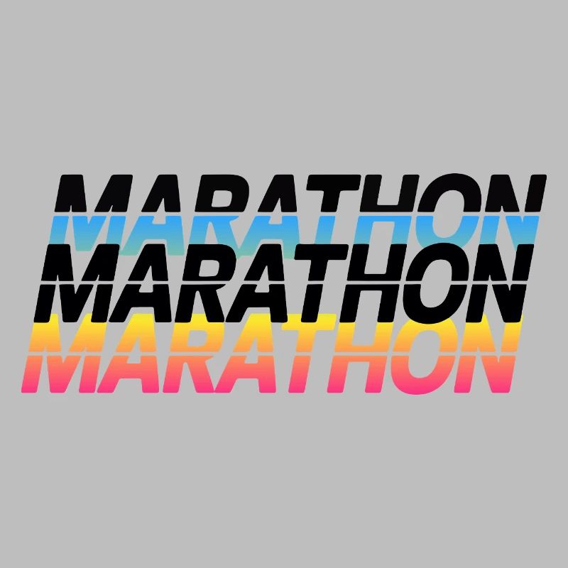 Typographie du gradient marathon